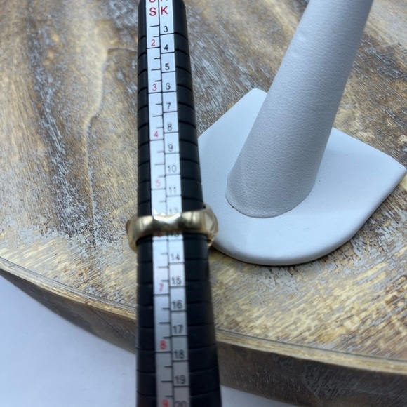 Elegant Gold Rhinestones Knot Swirl Ring 18K HGE Vintage Size 6 - Picture 7 of 15